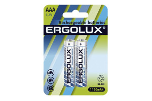 16027551 Аккумулятор Ergolux AAA-1100mAh, Ni-Mh, BL-2 NHAAA1100BL2 12446 Camelion