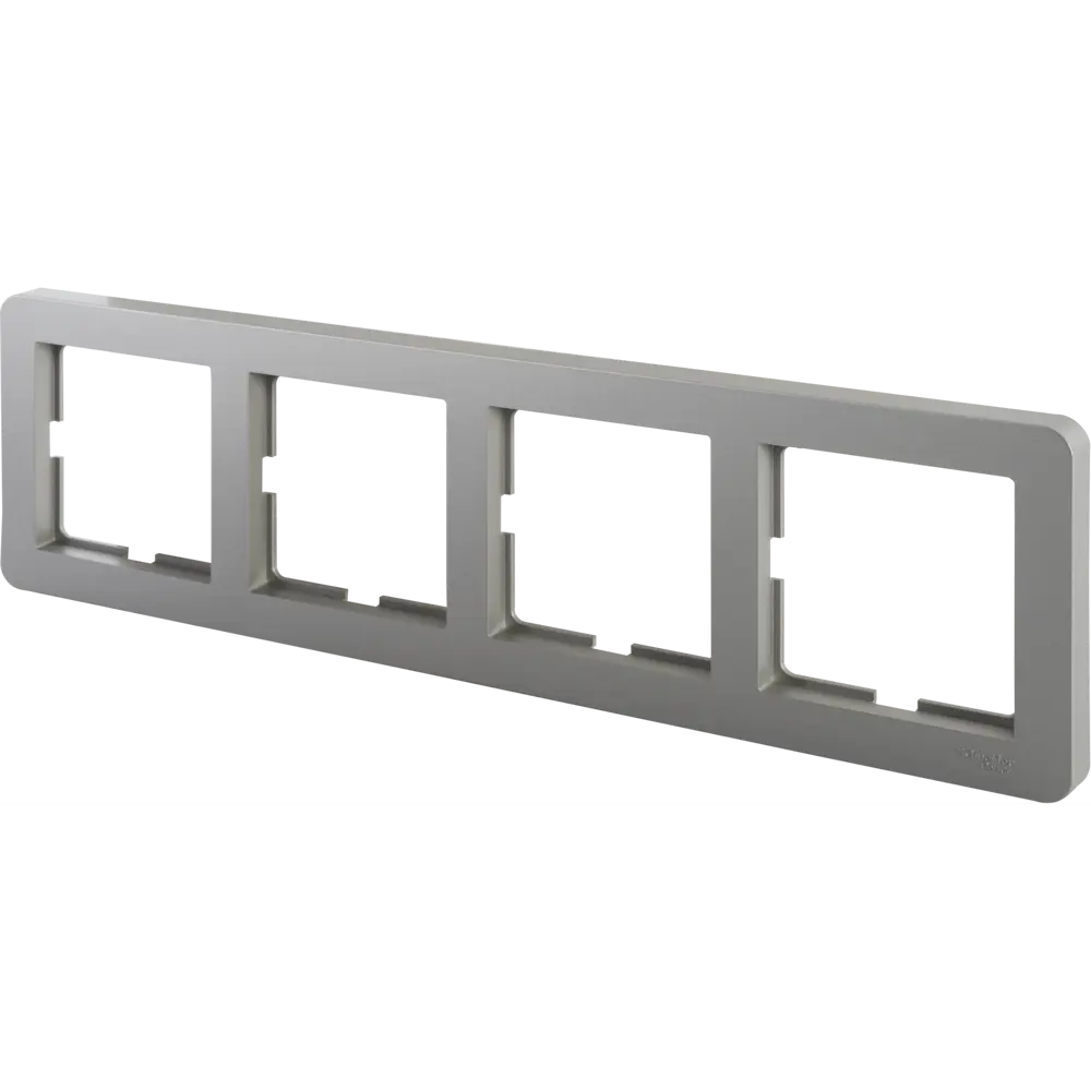 Рамка SYSTEME ELECTRIC W59 Deco на 4 модуля в цвете платина 82593341 STLM-0030834 - Вид №2