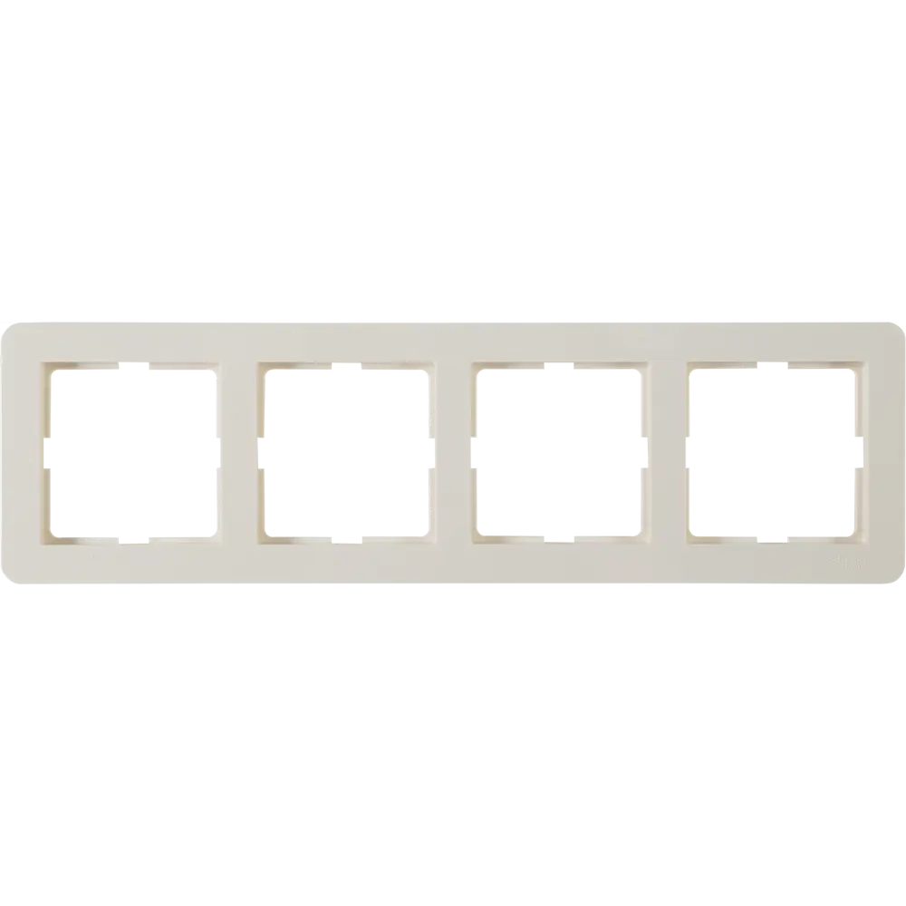 Рамка SYSTEME ELECTRIC W59 Deco для 4 розеток, цвет слоновая кость 82593340 STLM-0030833
