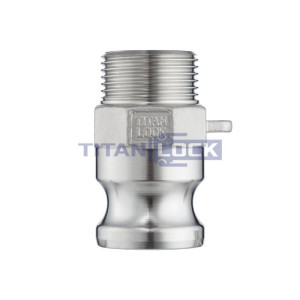 Камлок нержавеющий тип F ниппель, наруж. резьба BSP 1 1/2", AISI304, TL150FSS TITAN LOCK