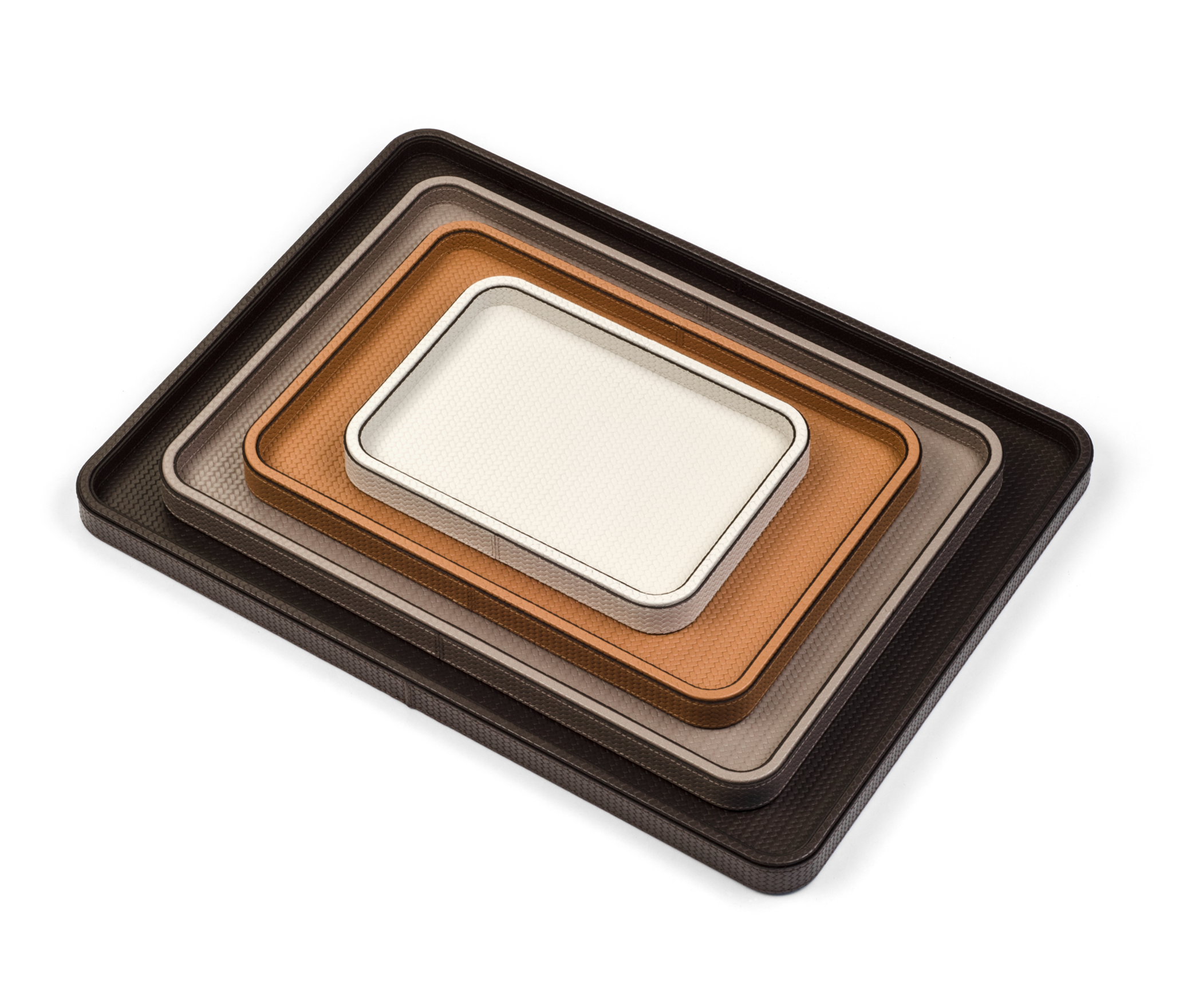 Прямоугольный поднос Jane - 50,4X37,2 см / зернистая кожа_кремовый Pinetti 00.1487.029.027 - Вид №5
