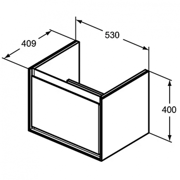 E0846EQ Тумба для раковины 60 см Ideal Standard CONNECT AIR - Вид №1