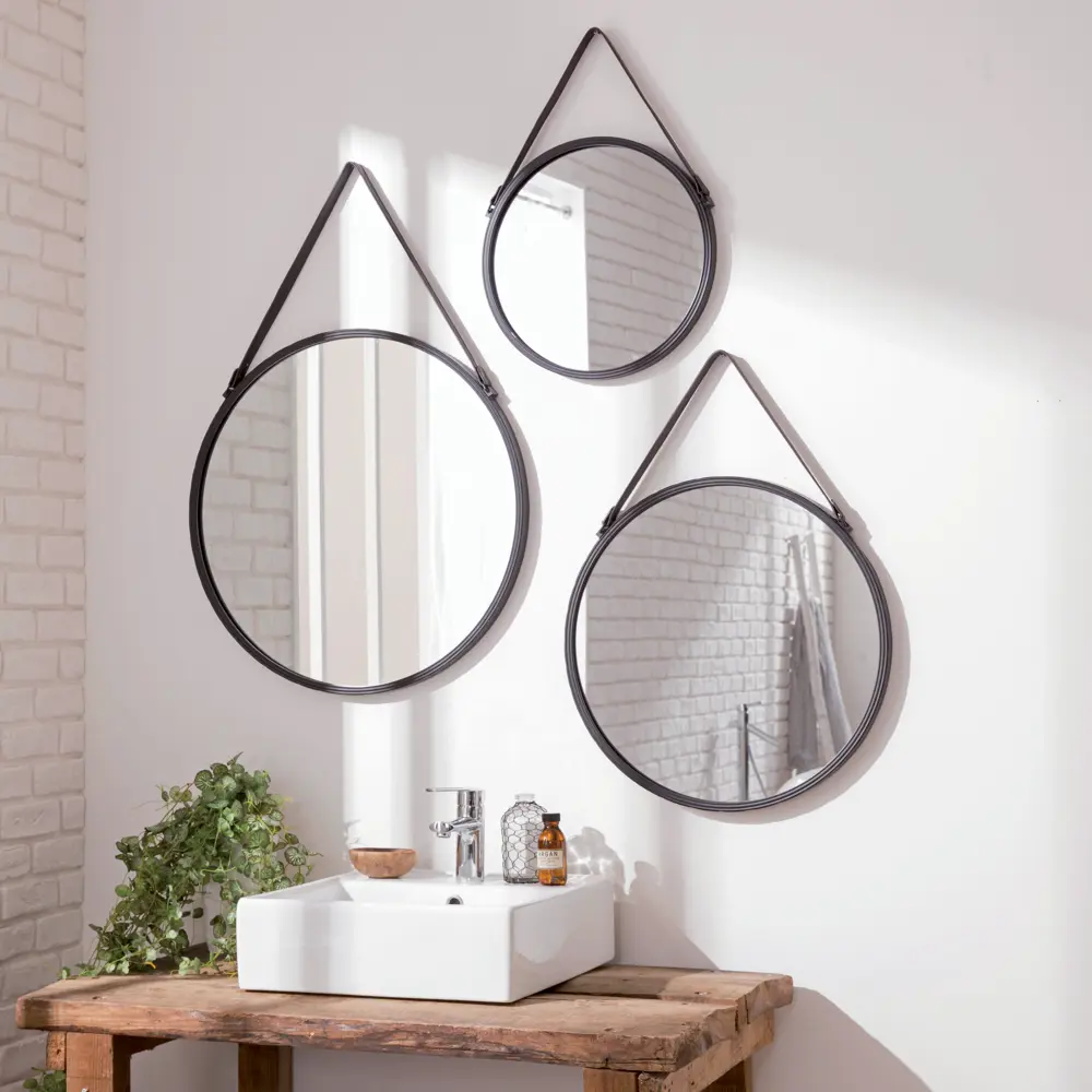 Зеркало декоративное Inspire Barbier круглое 55 см цвет чёрный 82143167 STLM-2070203  - Вид №4