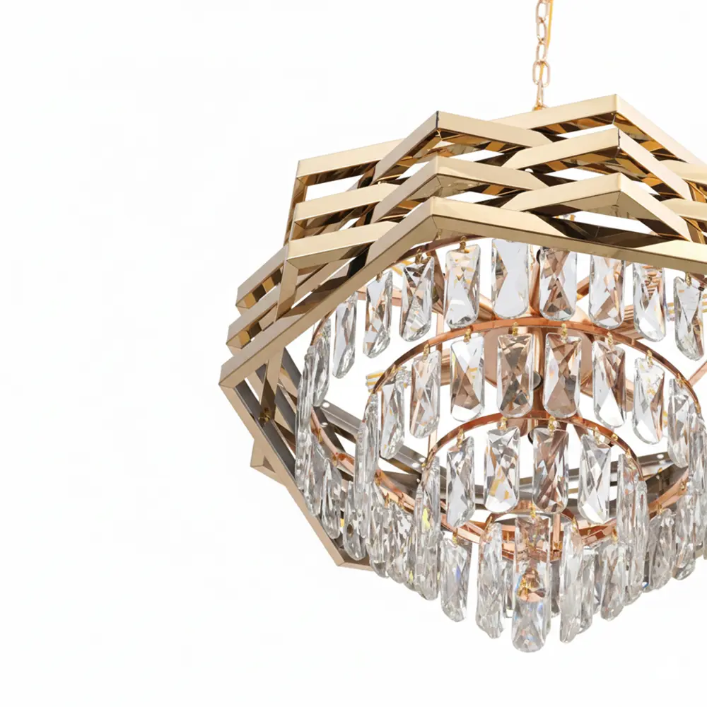 Люстра подвесная Rose 8 ламп 15 м² цвет золото ESTARES STLM-2081295 - Вид №3