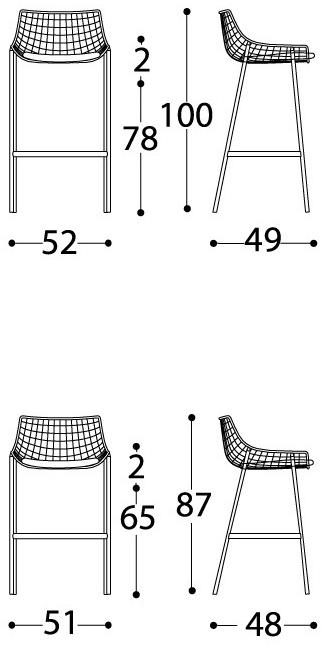 Varaschin Табурет из высокой стали с подставкой для ног Summer set 2621 - Вид №4