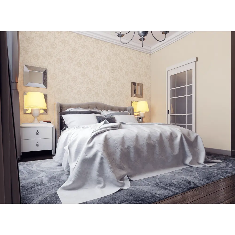 Обои флизелиновые Startdeco Каролина бежевые 1.06 м 688122 STLM-2028393 - Вид №3