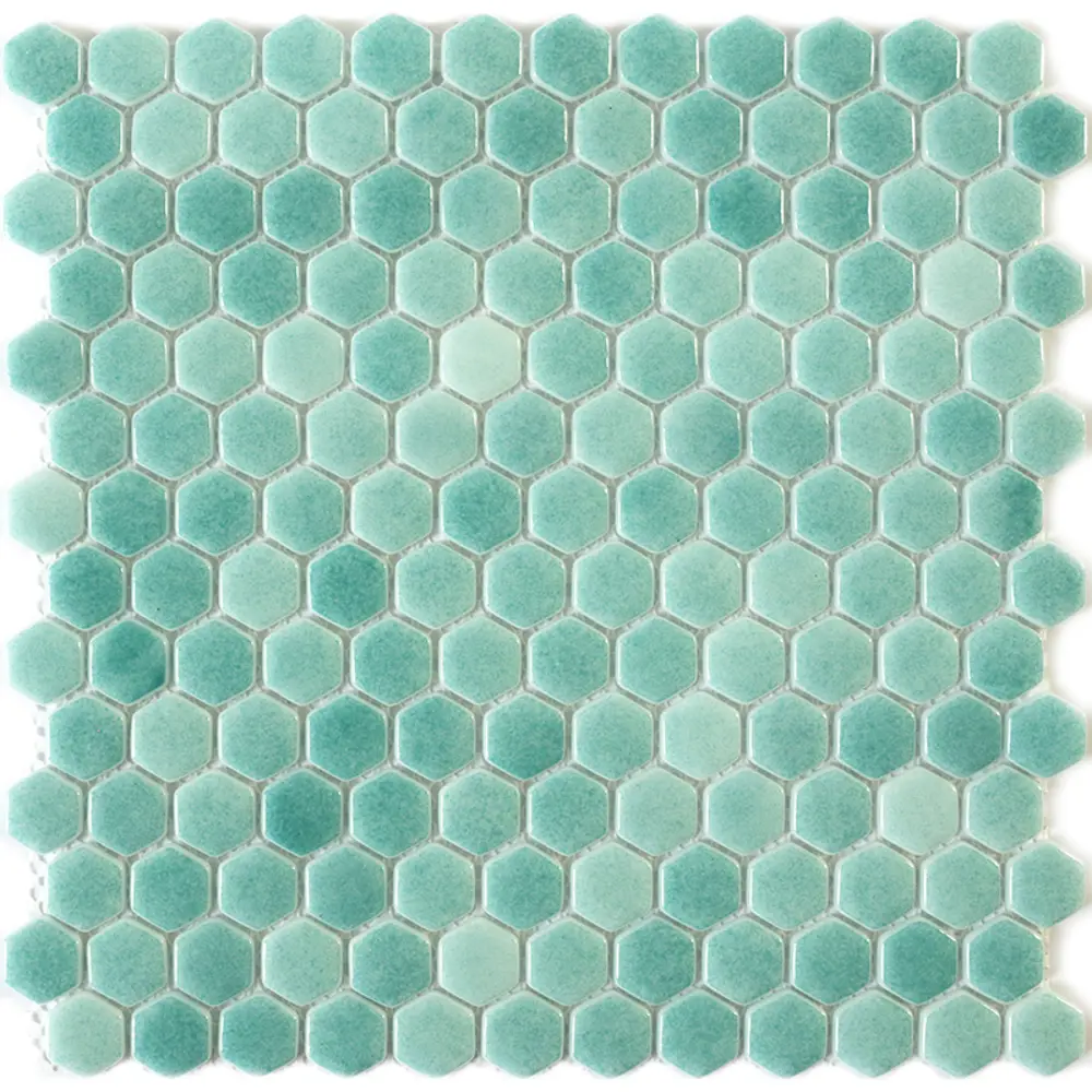 Мозаика стеклянная Natural STP-GN008-HEX 29x29 см цвет зеленый 84830273 STLM-2093160 Santreyd Steppa