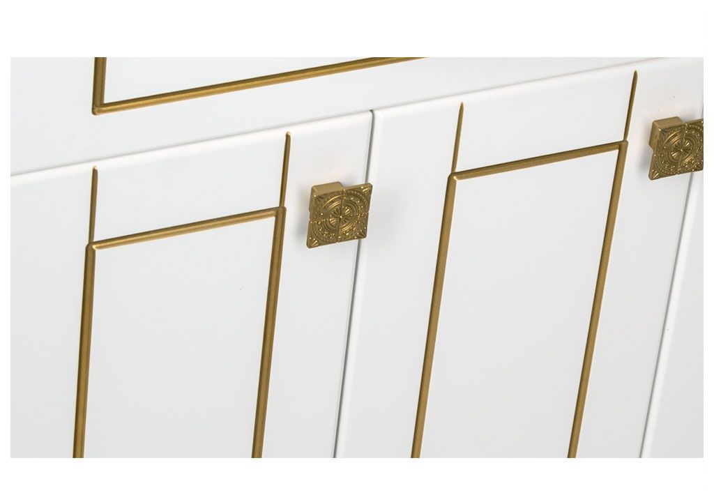 Тумба с раковиной Aquanet Честер 75 белый/золото 0018610000183610 - Вид №4