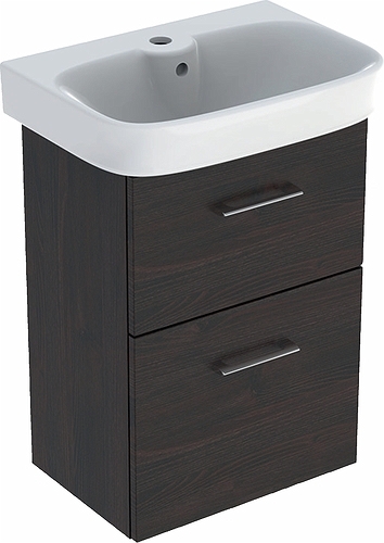 9616321001 IDO Glow Square мойка с основанием для умывальника, с двумя ящиками, 500 мм, белый - Вид №2