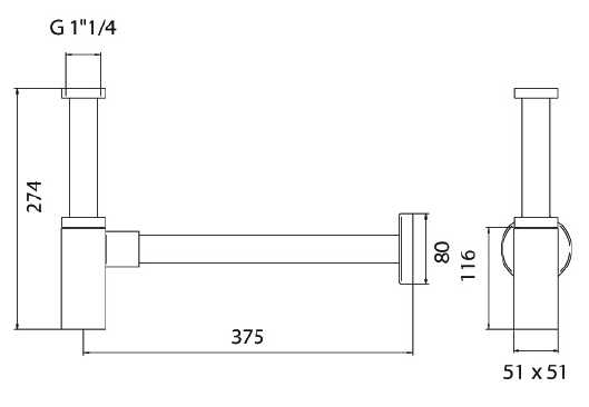 6772400000 Сифон Bandini Seta Santreyd - Вид №1