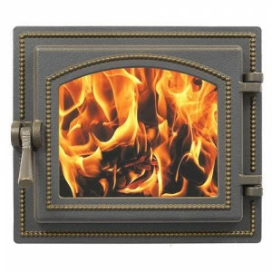 Дверка каминная Везувий 260 (бронза)