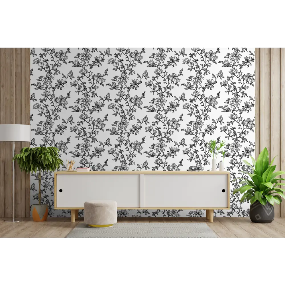 Обои флизелиновые Startdeco Ариэль черно-белые 1.06 м 889351 STLM-2093371 - Вид №3