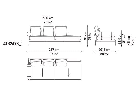 Кожаный диван B&B Italia Атолл ARCH-00112726 - Вид №93