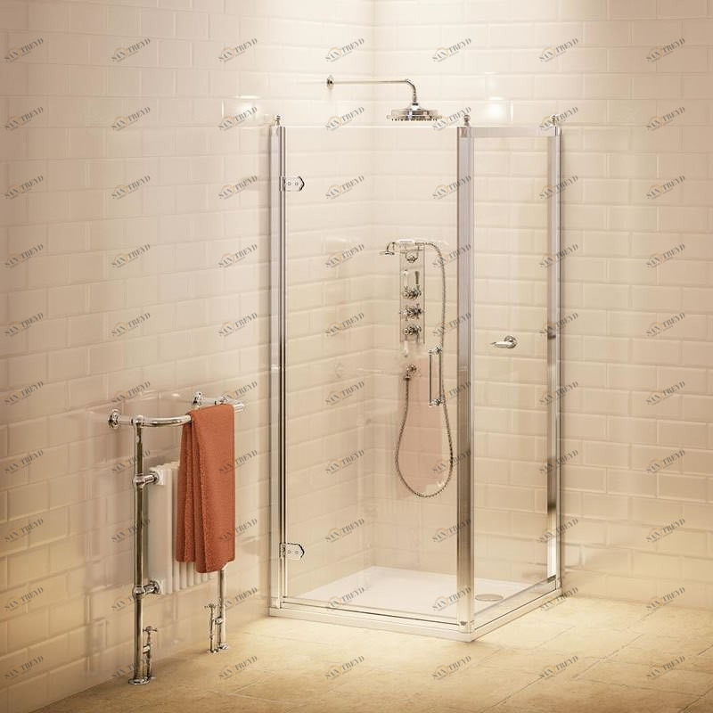 Дверь на петлях 76см с боковым экраном 90 см  Burlington C19, C14 