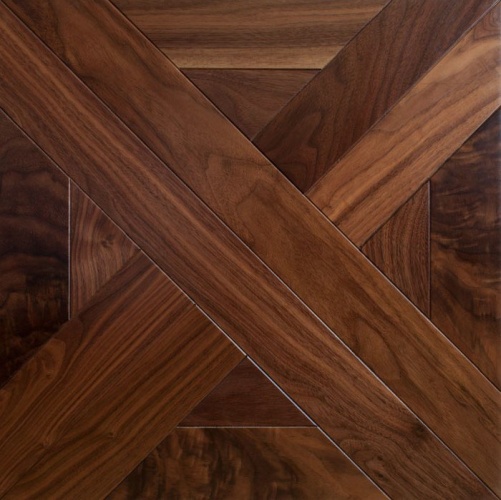 Модульный паркет Marco Ferutti Linea Linea Орех американский Селект (Гладкая) 405х405 мм 2600600037 - Вид №1