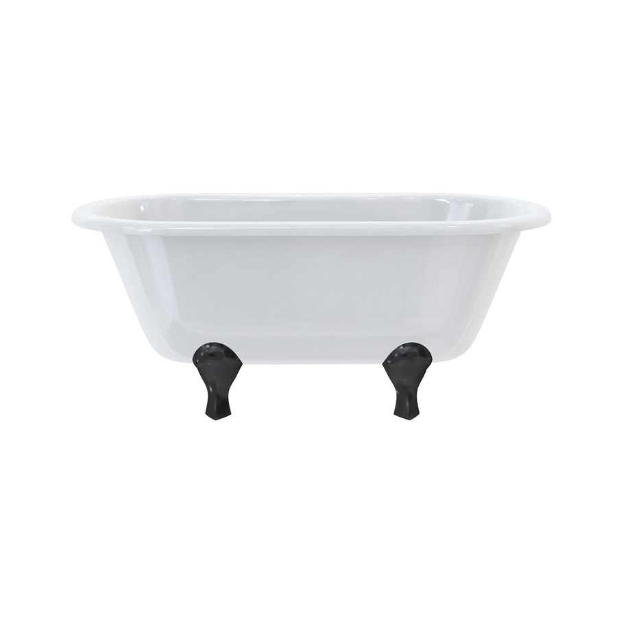 Burlington Двухсторонняя ванна Windsor 150 см с роскошными ножками с ножками Luxury Classic в черном цвете E4 L3B  - Вид №8