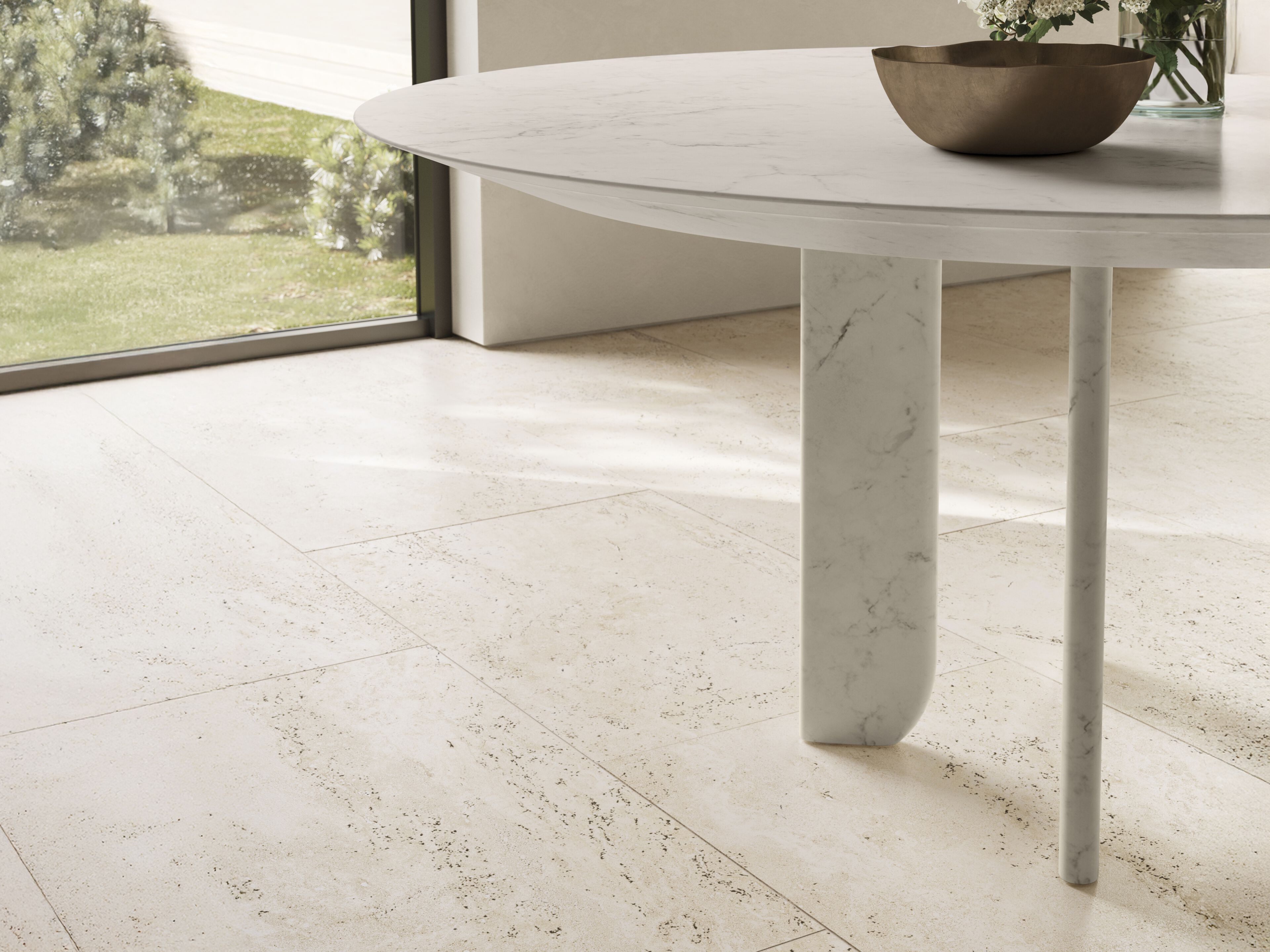 Круглый обеденный стол с столешницей Betacryl® Natuzzi Italia LIBRA ARCH-00008260 - Вид №2