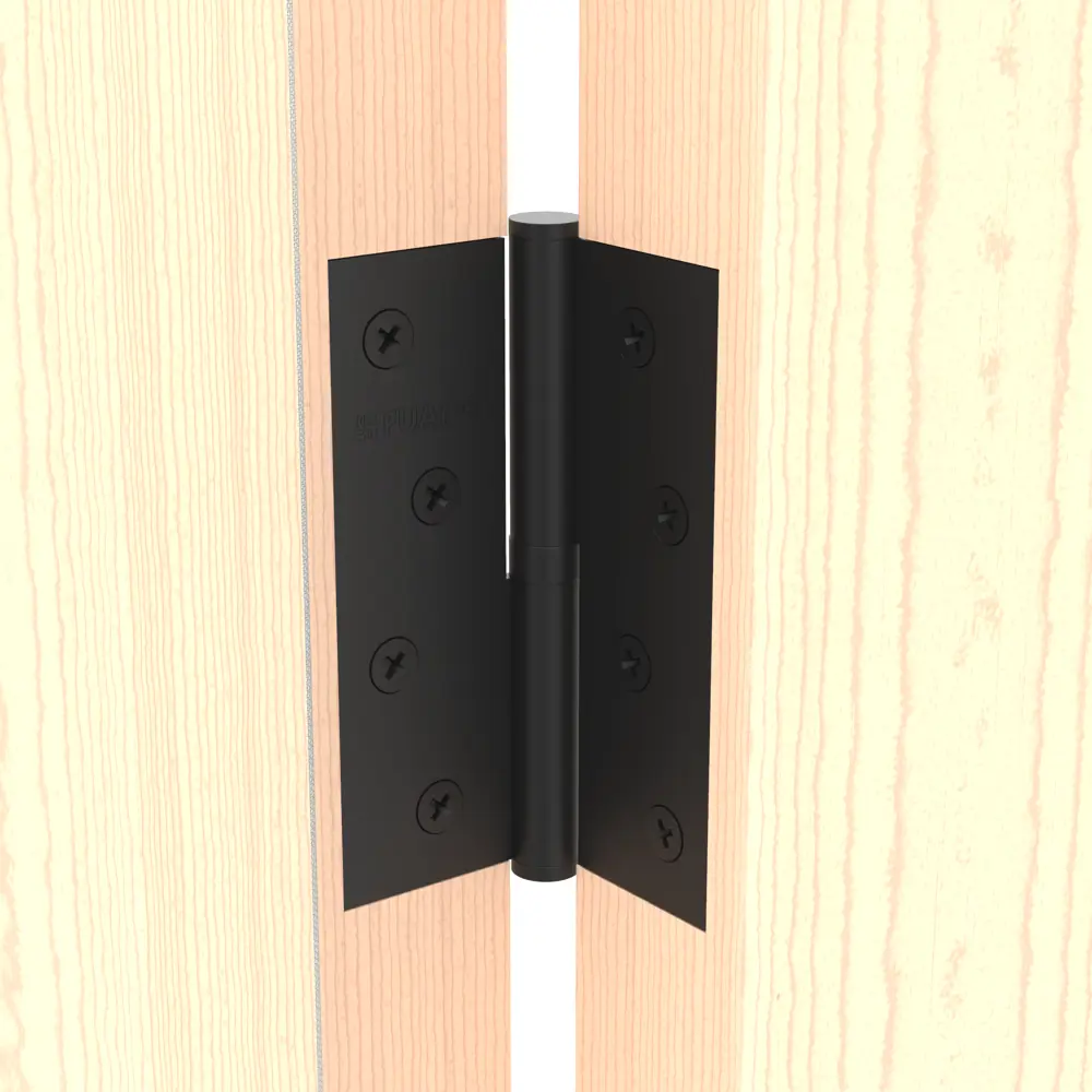 83863766 Петля дверная разъемная правая S100413-BL, 100x75 мм сталь цвет чёрный STLM-0045144 Santreyd  - Вид №5