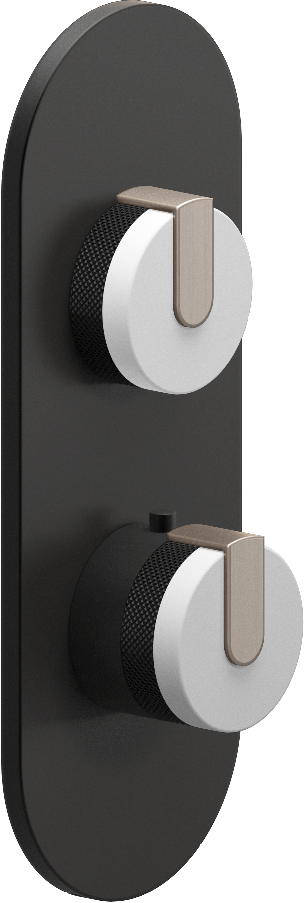 E-8026-R1WTE0-L1SN-MBK-T Планка M-Series с 2 ручками - Внешняя часть GRAFF MOD+