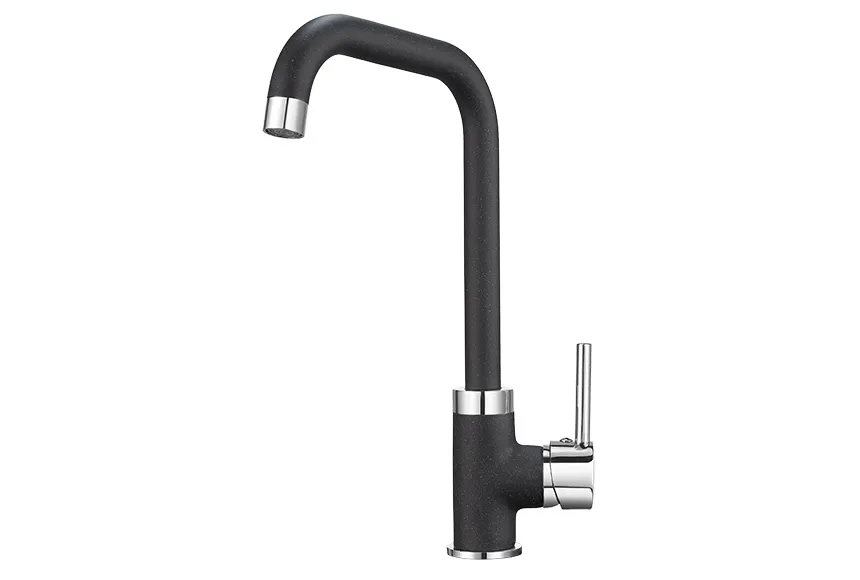 0041, ЧЁРНЫЙ, СМЕСИТЕЛЬ КУХОННЫЙ GRANULA 41-ST61 - Вид №1