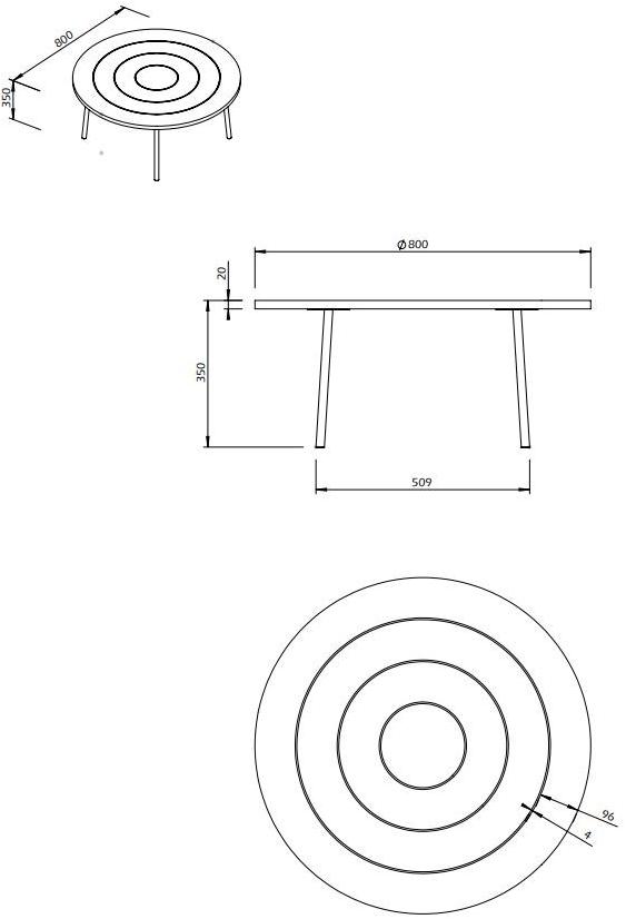 TemaHome Низкий круглый журнальный столик из мдф Ply 9003.628733 - Вид №12