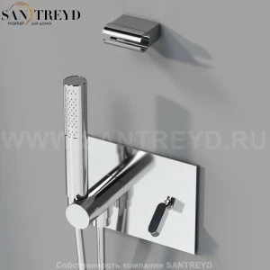 Смеситель ARUB0944NS SQUARE для душа хромированный
