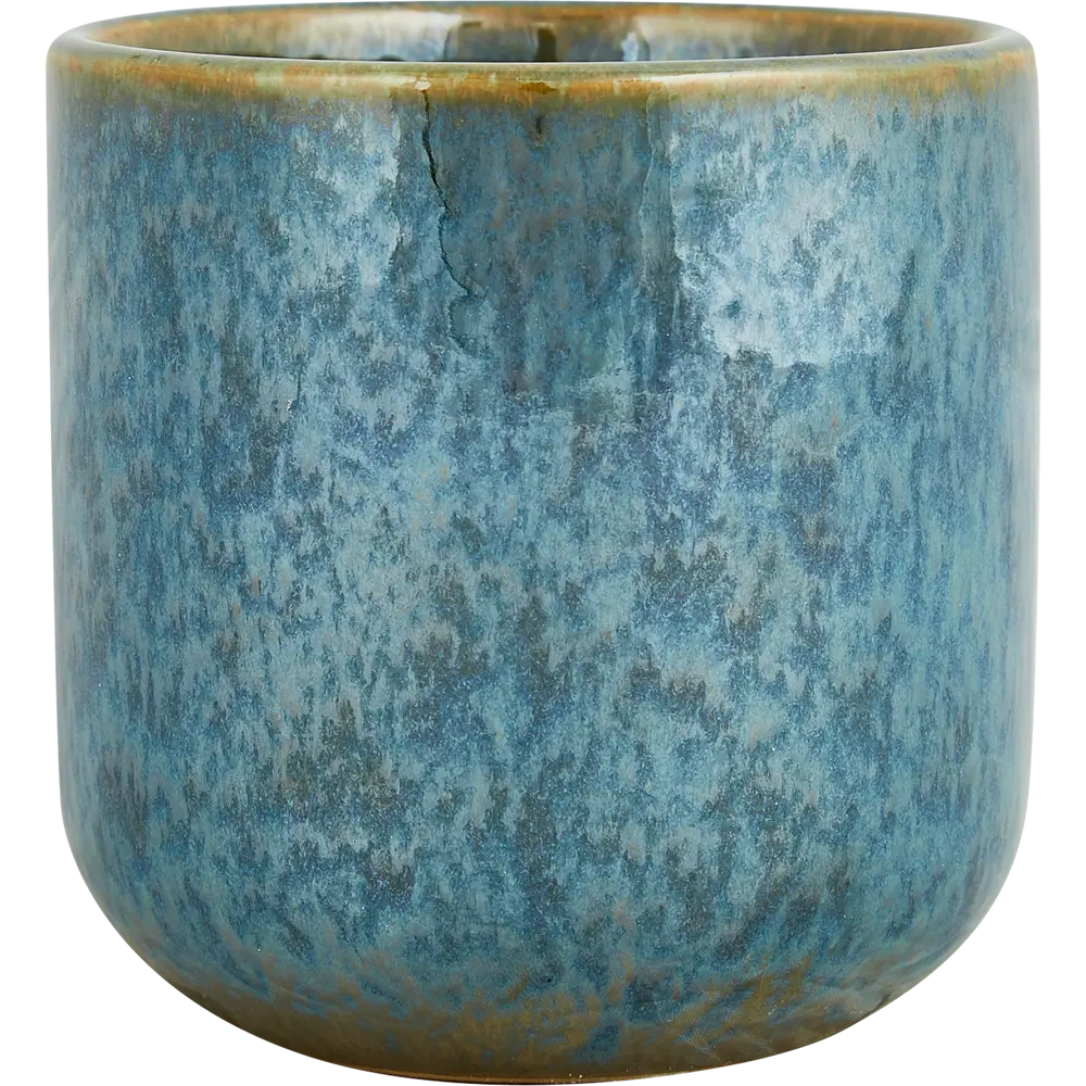 Свеча в керамическом подсвечнике Atmosphera Цитрон коричнево-синяя 9.3 см STLM-2036135 - Вид №2