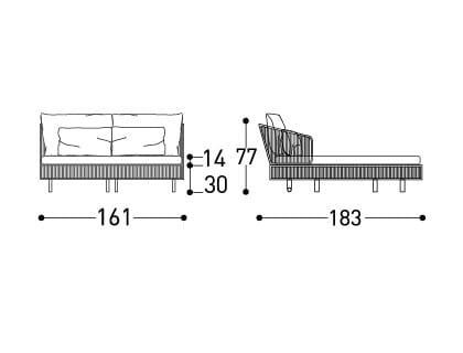 Садовая кровать из синтетического волокна Varaschin Tibidabo ARCH-00147755 - Вид №6