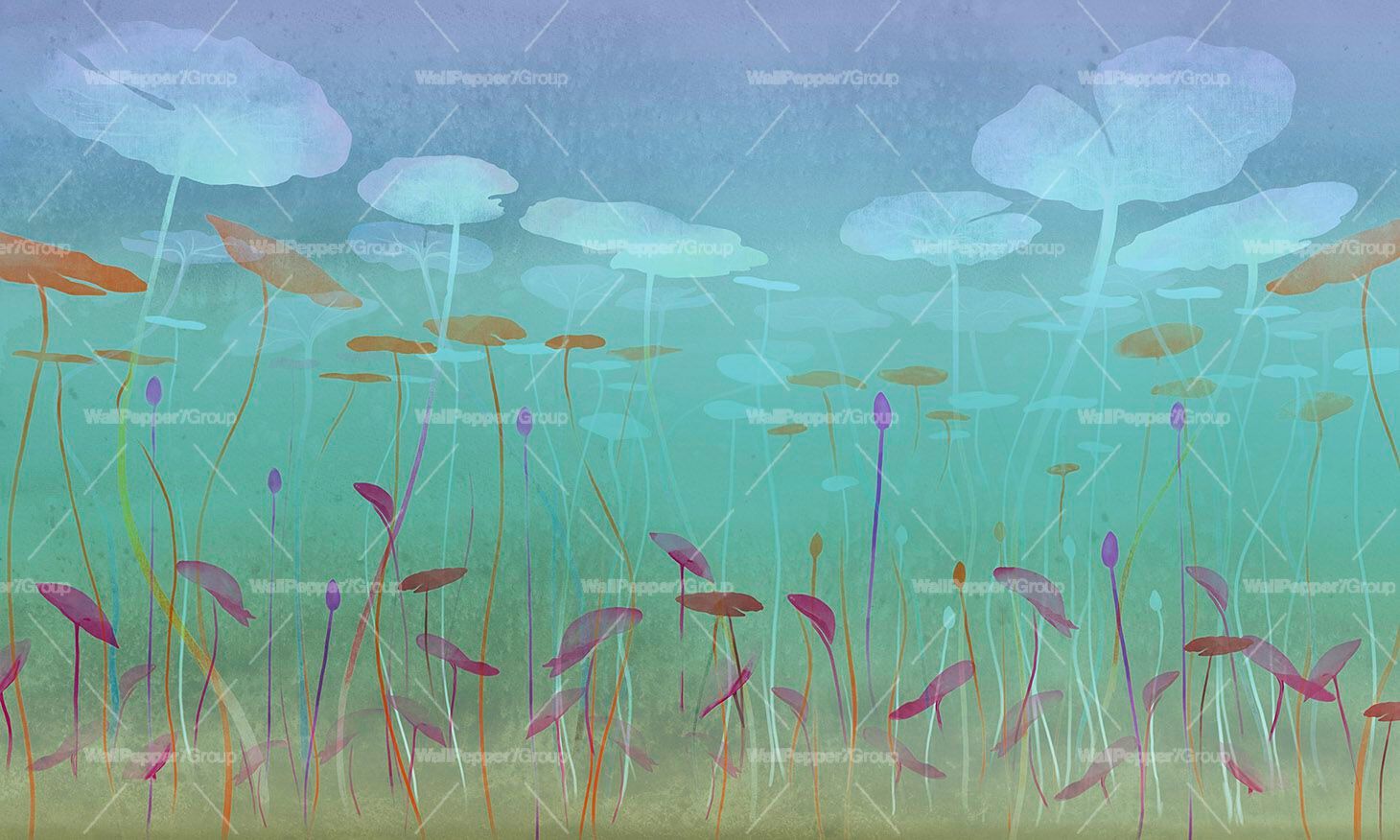 Обои из натурального ПВХ, экологически чистые, моющиеся WallPepper NYMPHEAS DREAM ARCH-00135158 - Вид №1