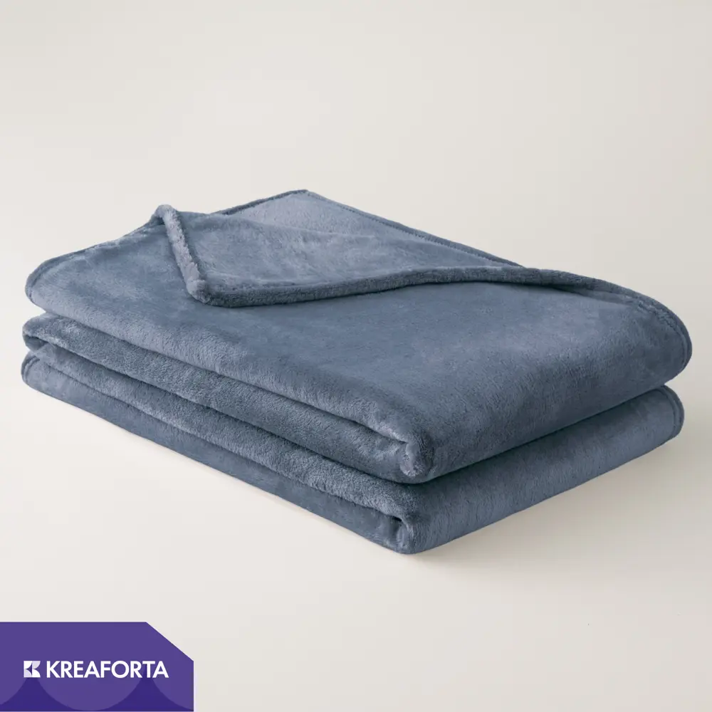 Плед KREAFORTA Flandria 200x220 см фланель цвет синий 89435188 STLM-2106114 - Вид №1
