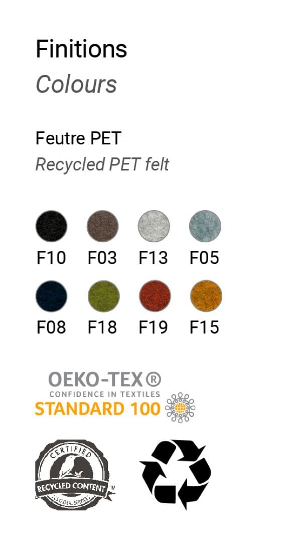 Рециркулированный ПЭТ подвесной звукопоглощающий офисный перегородка Manade Swell ARCH-00128371 - Вид №6