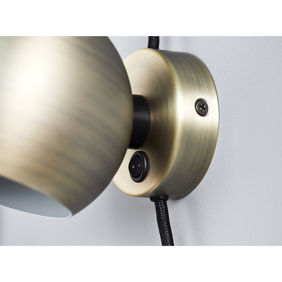 47503630011/104751 Лампа настенная ball, D12 см, матовый сатин Frandsen  - Вид №4