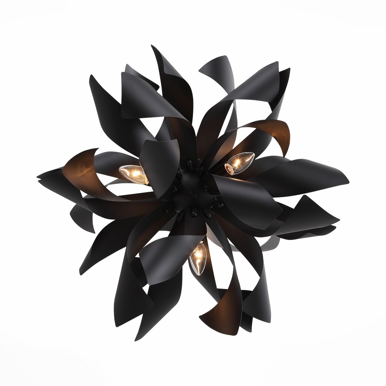 Дизайнерская подвесная люстра ST Luce Spiraglio SL453.403.06 черная ST LUCE ДИЗАЙНЕРСКИЕ 108704 Черный  - Вид №1