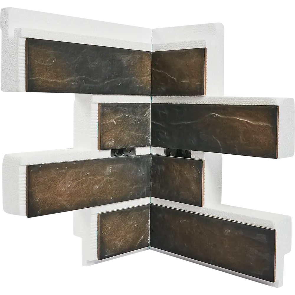 Термопанель внутренний угол Мосстрой-31 Brick House коричневый 31x31x41x5 см STLM-2111204