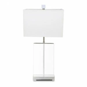 Настольная лампа белая 50х26 см Warwick TL1202-CG DELIGHT COLLECTION  00-3882440 Белый;прозрачный;хром