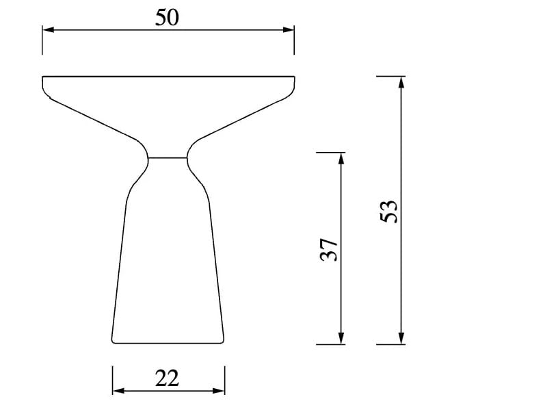 Круглый журнальный столик из алюминия и выдувного стекла Classicon Белл ARCH-00088413 - Вид №3