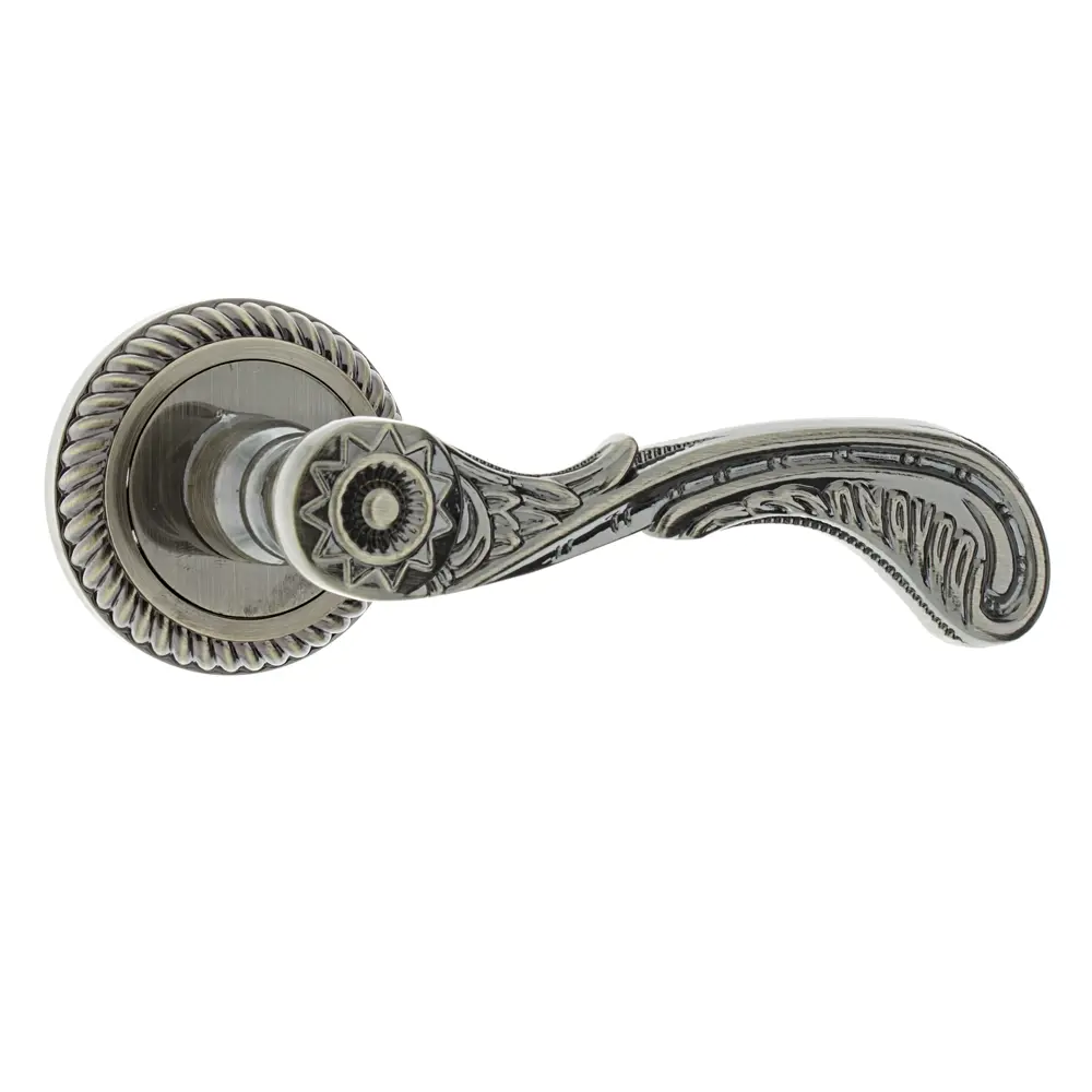 Ручки дверные на розетке Puerto AL 511-17, алюминий, цвет античная бронза STLM-2101813