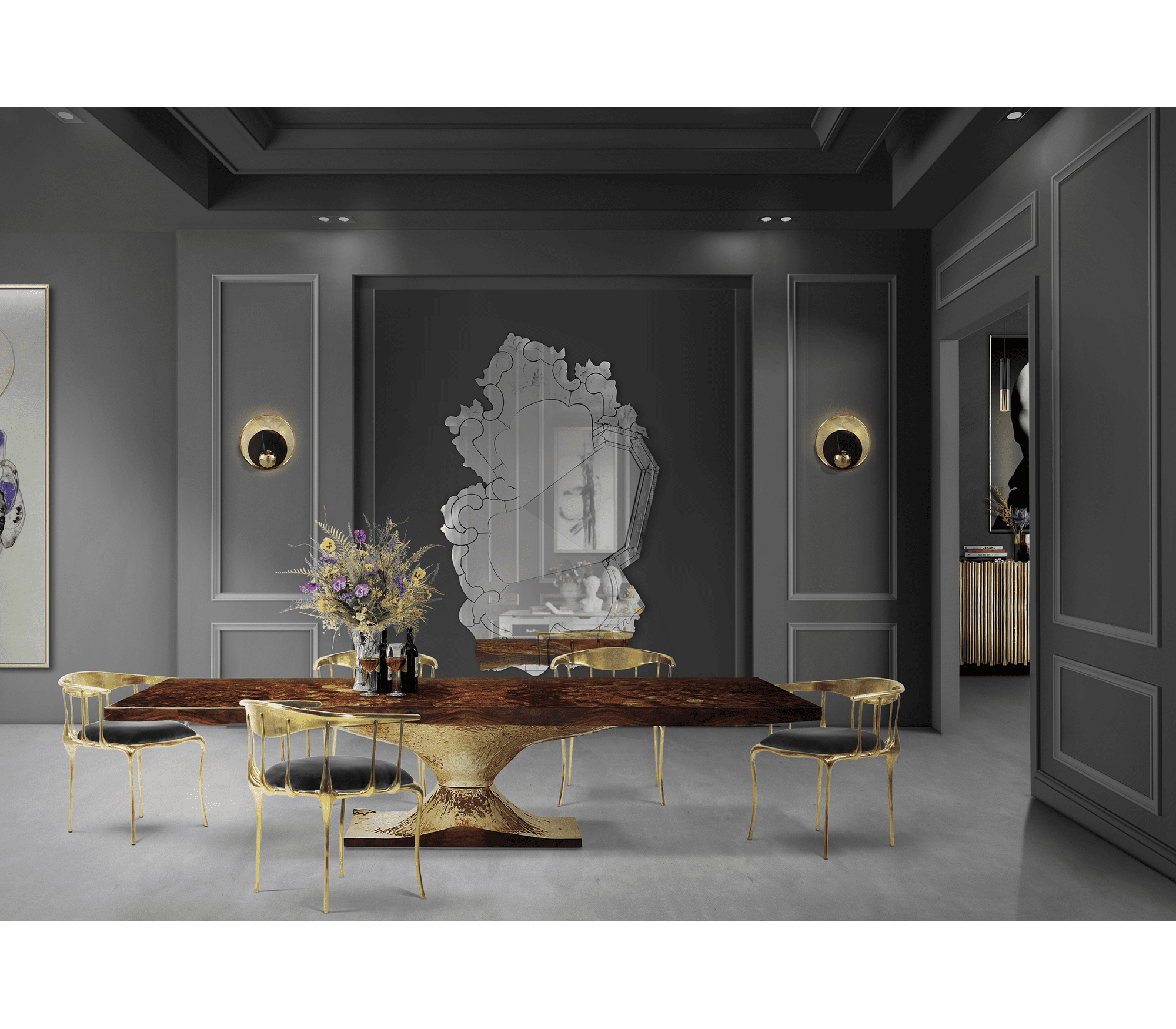 0-142 Настенный светильник Метаморфоза Boca Do Lobo  - Вид №9