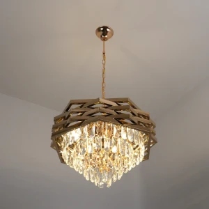 Люстра подвесная Rose 8 ламп 15 м² цвет золото