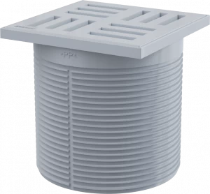 Горловина трапа, решетка 105×105 мм, серый