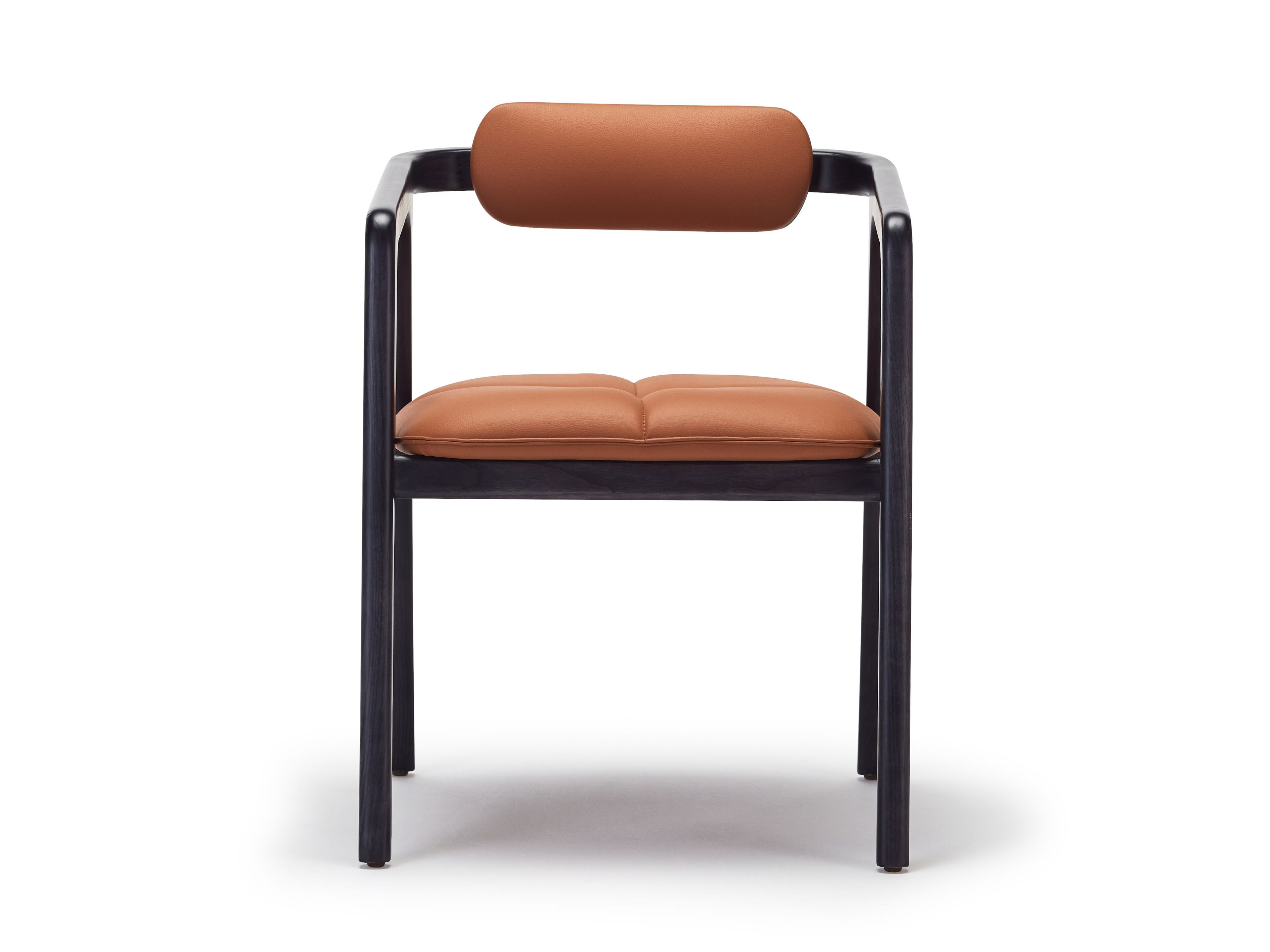 Стул из кожи и ясеня с подлокотниками Papell Design гостиница ARCH-00114405 - Вид №4