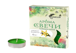 90568746 Набор свечей чайные Chameleon 3.75х 1.5см аромат "Ваниль" 6шт STLM-0287066 MIGAN