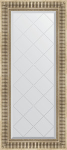 BY 4067 Зеркало с гравировкой в багетной раме - серебряный акведук 93 mm EVOFORM Exclusive-G