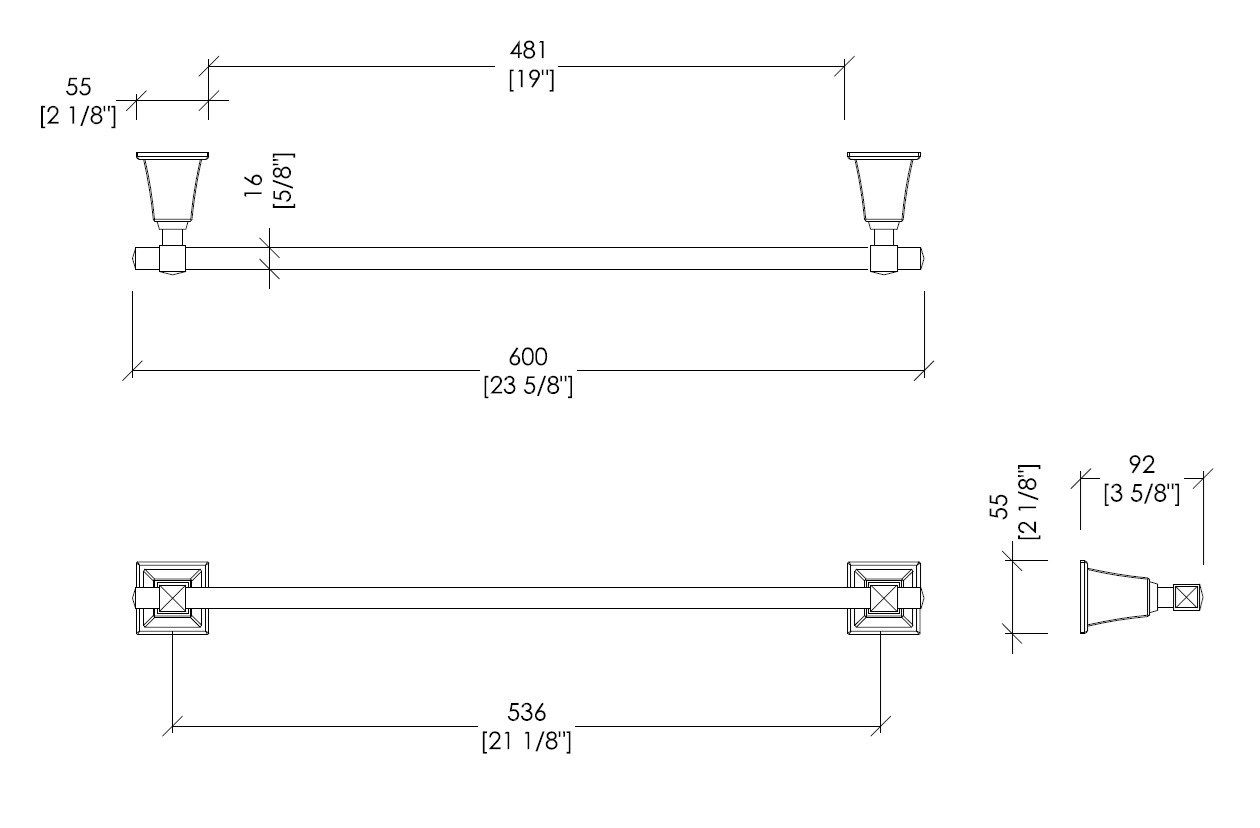 Латунный держатель для полотенец Devon&Devon Time ARCH-00128655 - Вид №1