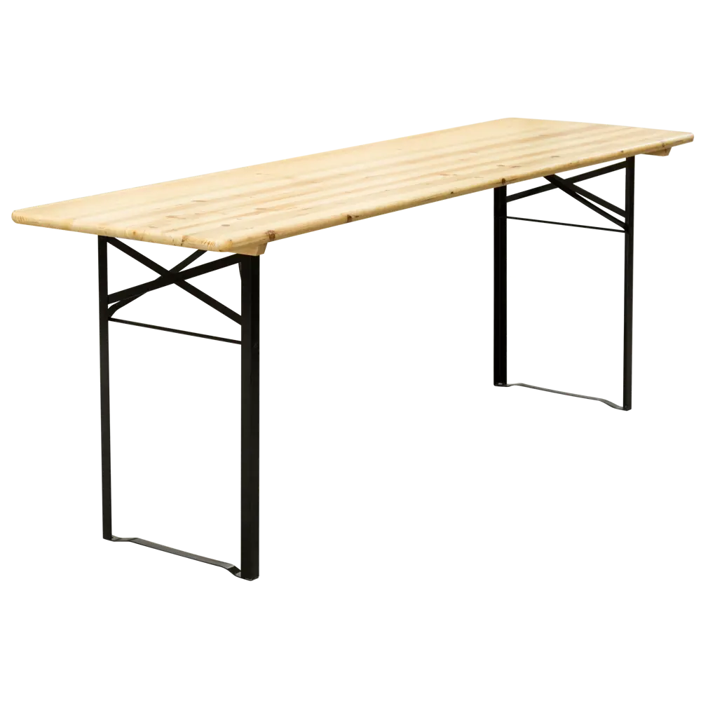 Набор садовой мебели для обеда Fira Celebration складной сталь/дерево коричневый: стол и 2 лавки 84468734 STLM-2088194 Santreyd  - Вид №3