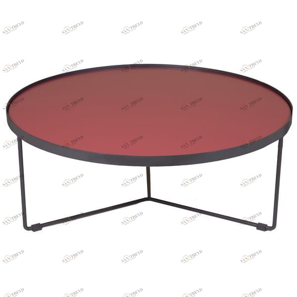 Журнальный столик круглый красный 90 см Palitra UNICO  248912 Красный 