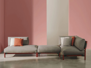 Тканевый модульный садовый диван