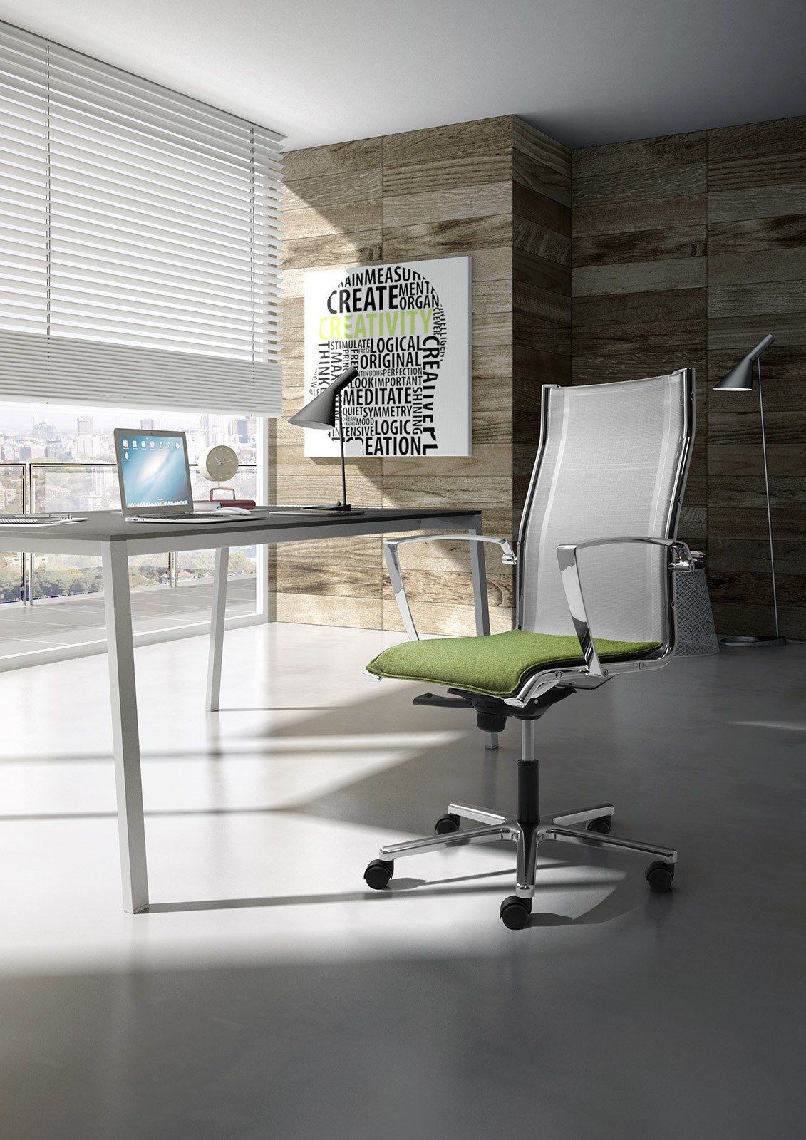 Операционный офисный стул с подлокотниками 5 спиц Leyform оригами ARCH-00066055 - Вид №1