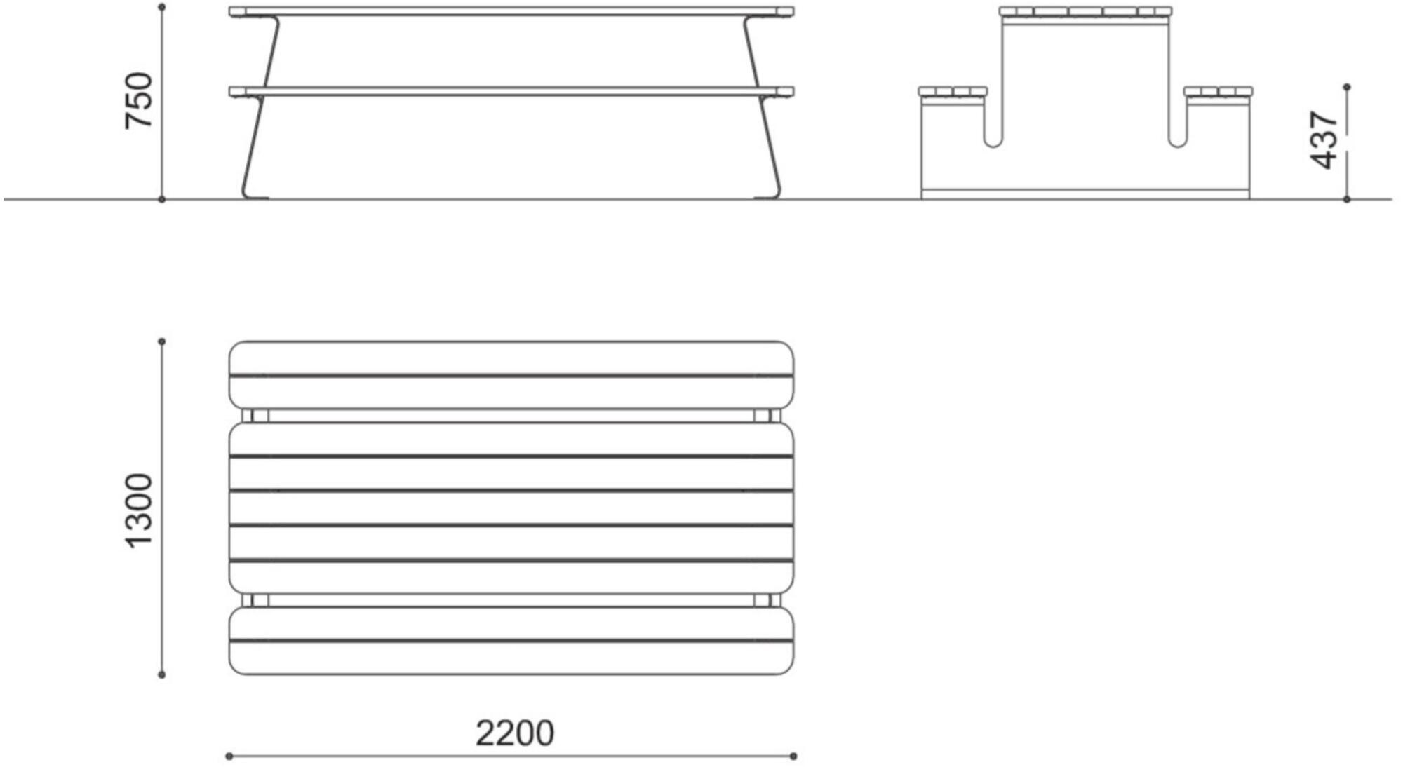 City Design Стол для пикника из стали и дерева со встроенными скамейками sun-id-1409120 - Вид №2