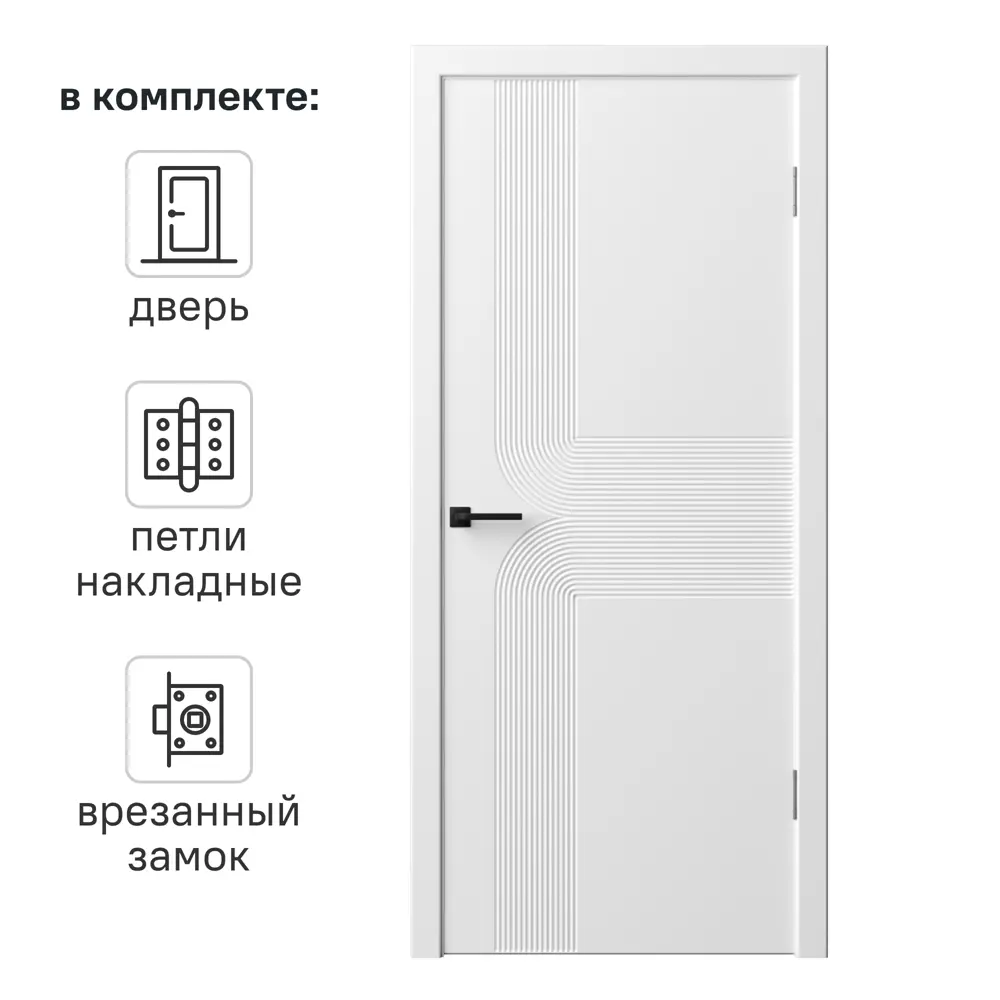 RUMAX Межкомнатная дверь Синди-28 белая с магнитным замком 89380604 STLM-1563388